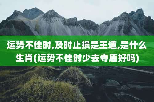 运势不佳时,及时止损是王道,是什么生肖(运势不佳时少去寺庙好吗)