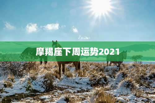 摩羯座下周运势2021