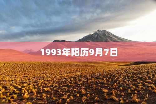1993年阳历9月7日