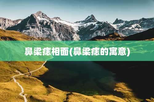 鼻梁痣相面(鼻梁痣的寓意)