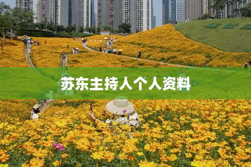 苏东主持人个人资料