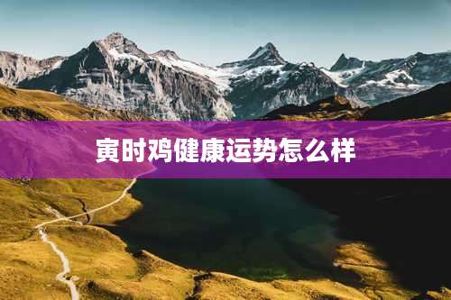 寅时鸡健康运势怎么样