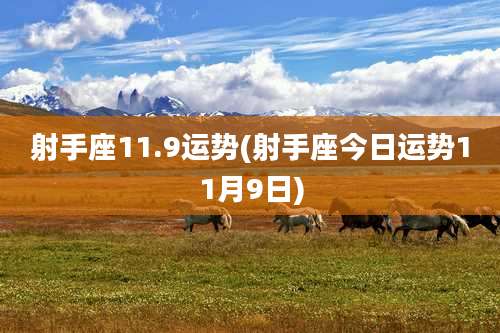 射手座11.9运势(射手座今日运势11月9日)