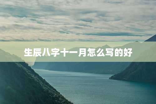生辰八字十一月怎么写的好