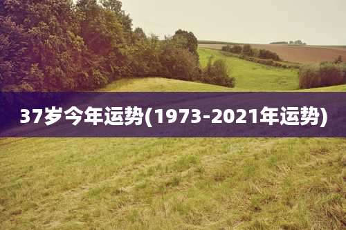 37岁今年运势(1973-2021年运势)