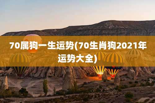70属狗一生运势(70生肖狗2021年运势大全)