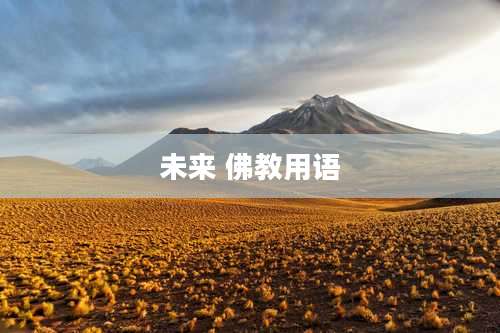 未来 佛教用语