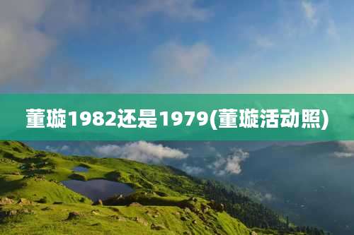 董璇1982还是1979(董璇活动照)