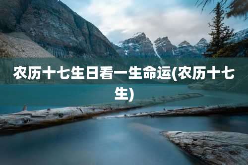 农历十七生日看一生命运(农历十七生)