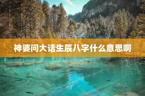 神婆问大话生辰八字什么意思啊