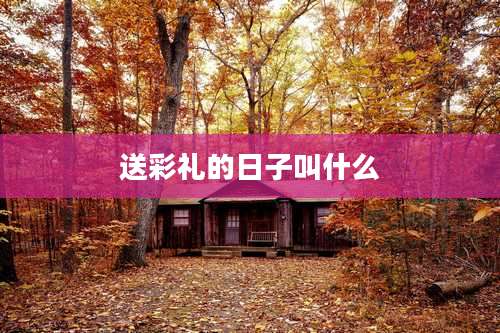 送彩礼的日子叫什么
