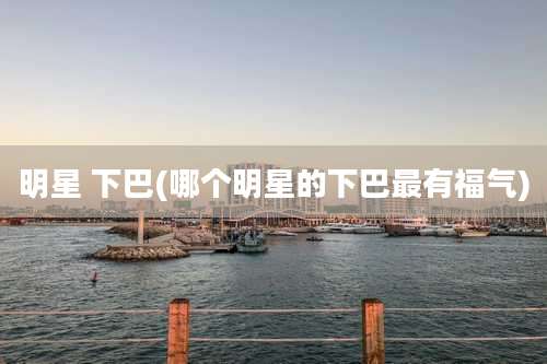 明星 下巴(哪个明星的下巴最有福气)