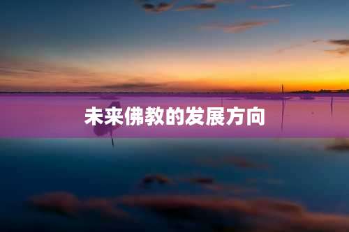 未来佛教的发展方向