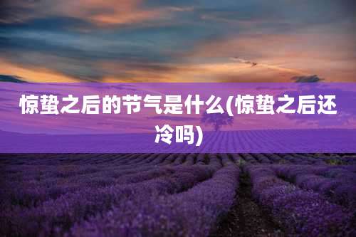 惊蛰之后的节气是什么(惊蛰之后还冷吗)
