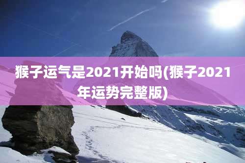 猴子运气是2021开始吗(猴子2021年运势完整版)