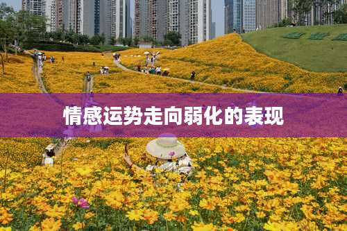 情感运势走向弱化的表现