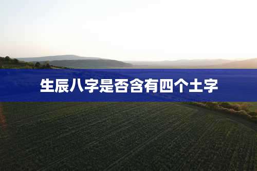 生辰八字是否含有四个土字