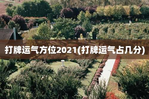 打牌运气方位2021(打牌运气占几分)