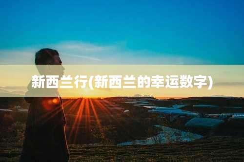 新西兰行(新西兰的幸运数字)