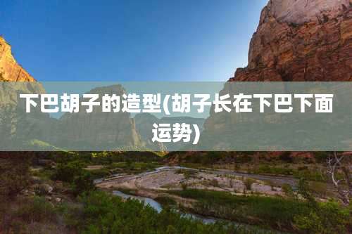 下巴胡子的造型(胡子长在下巴下面运势)