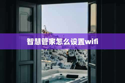 智慧管家怎么设置wifi