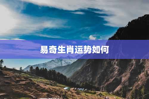 易奇生肖运势如何