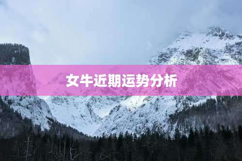 女牛近期运势分析