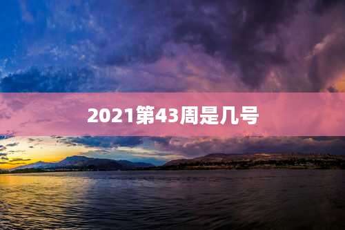 2021第43周是几号