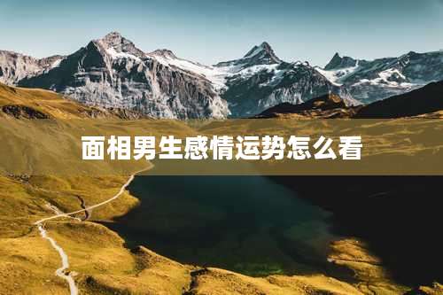 面相男生感情运势怎么看