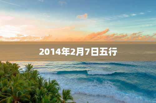 2014年2月7日五行