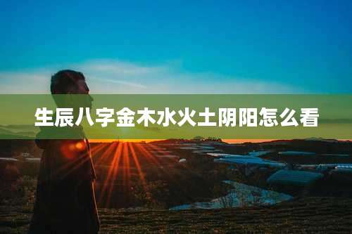 生辰八字金木水火土阴阳怎么看