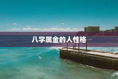 八字属金的人性格