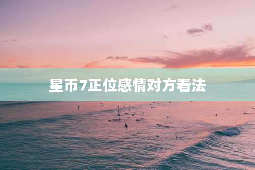星币7正位感情对方看法