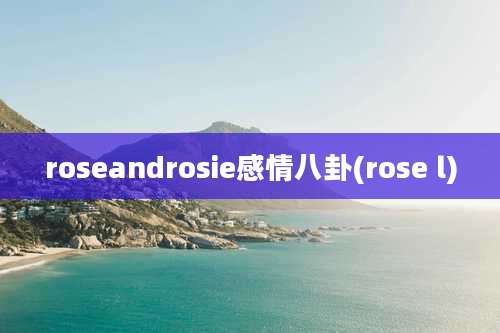 roseandrosie感情八卦(rose l)