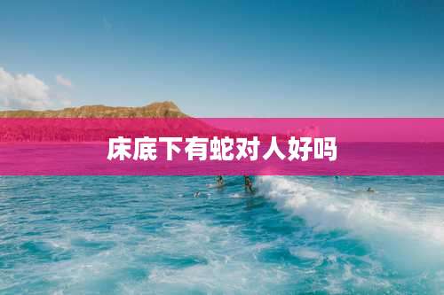 床底下有蛇对人好吗