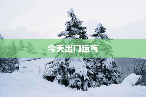 今天出门运气