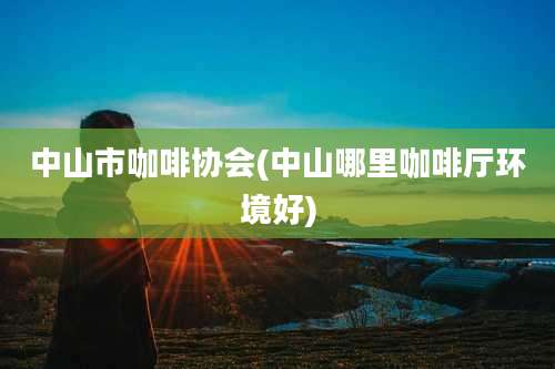 中山市咖啡协会(中山哪里咖啡厅环境好)