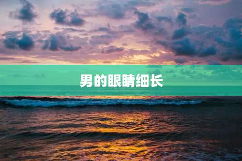 男的眼睛细长