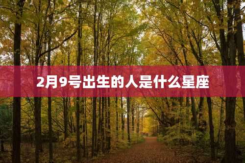 2月9号出生的人是什么星座