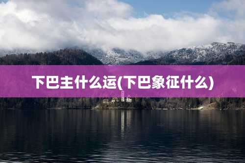 下巴主什么运(下巴象征什么)