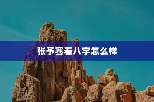 张予骞看八字怎么样