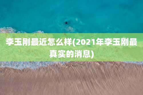 李玉刚最近怎么样(2021年李玉刚最真实的消息)