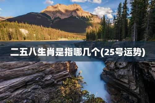 二五八生肖是指哪几个(25号运势)