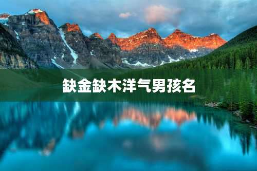 缺金缺木洋气男孩名