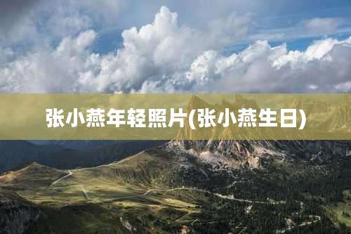 张小燕年轻照片(张小燕生日)