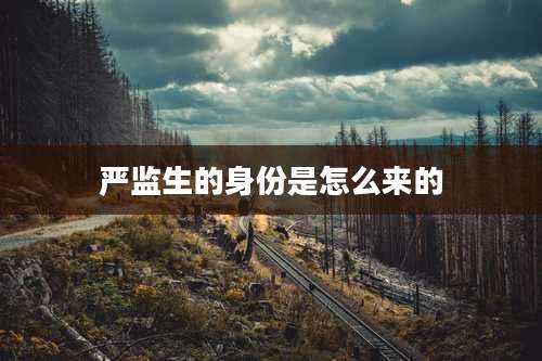 严监生的身份是怎么来的