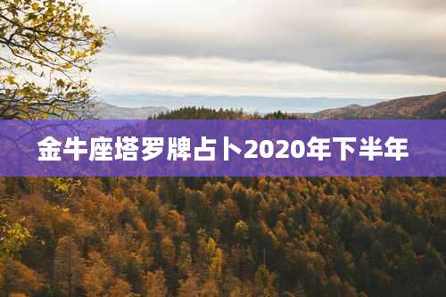 金牛座塔罗牌占卜2020年下半年