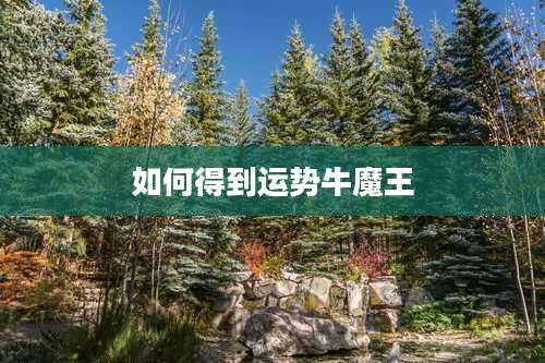 如何得到运势牛魔王