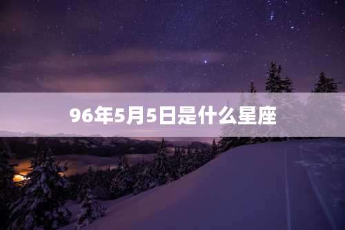 96年5月5日是什么星座