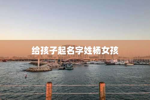 给孩子起名字姓杨女孩